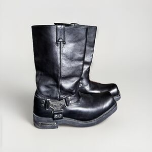 Harley Davidson Mega Harness Leather Motorcycle Riding Biker Boots Mens 13 Black